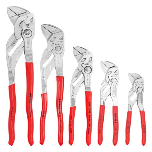Main product image of 5 Piece Nickel Plated Pliers Wrench Set (5", 6", 7-1/4", 10", & 12")