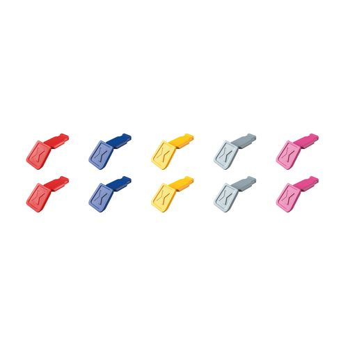 Main product image of 10 Piece KNIPEXTEND ColorCoded Clips (Red, Blue, Yellow, Light Gray, Magenta)