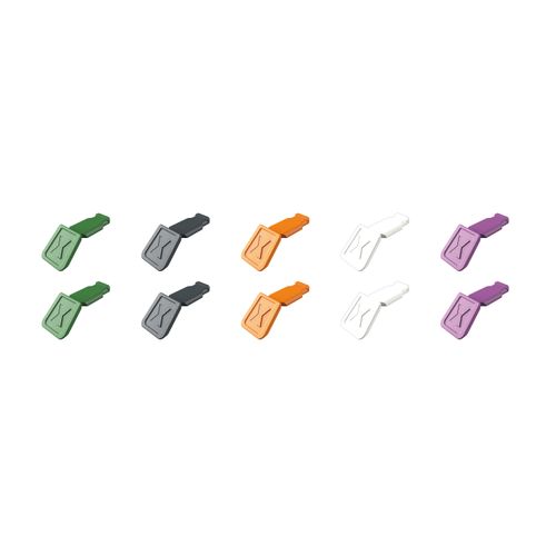 Main product image of 10 Piece KNIPEXTEND ColorCoded Clips (Green, Dark Gray, Orange, White, Violet)