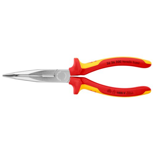 Main product image of 8" Snipe Nose Insulated Side Cutting Pliers, 40-Degree Angle