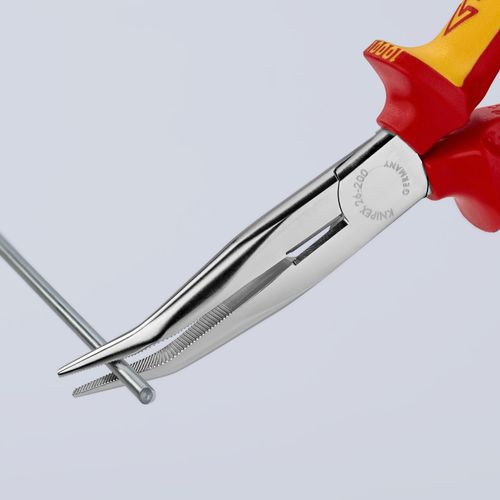 Main product image of 8" Snipe Nose Insulated Side Cutting Pliers, 40-Degree Angle