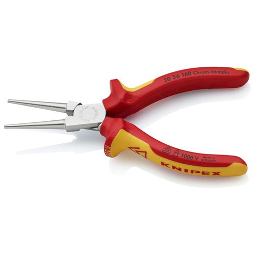Main product image of 6-1/4" Insulated Long Nose Pliers, Round Tips