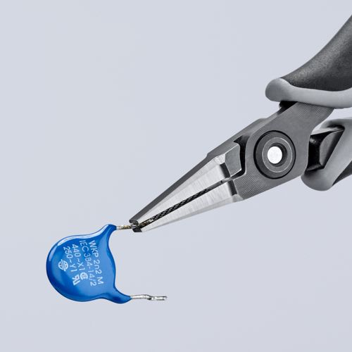 Main product image of 5-1/4" Electronics Pliers w/ Flat-Wide Tips and ESD Handles, Cross-Hatched
