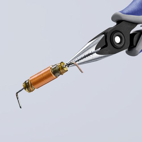 Main product image of 5-1/4" Electronics Pliers w/ Half-Round Tips, Cross-Hatched