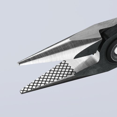Main product image of 5-1/4" Electronics Pliers w/ Half-Round Tips, Cross-Hatched