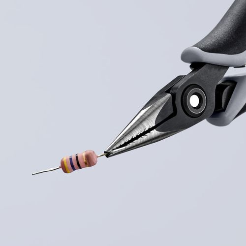 Main product image of 5-1/4" Electronics Pliers w/ Half-Round Tips and ESD Handles, Cross-Hatched