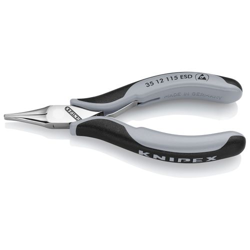 Main product image of 4-1/2" Electronics Pliers w/ Flat Tips, Multi-Component Grips, ESD Handles