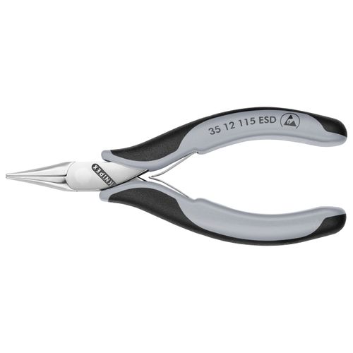 Main product image of 4-1/2" Electronics Pliers w/ Flat Tips, Multi-Component Grips, ESD Handles