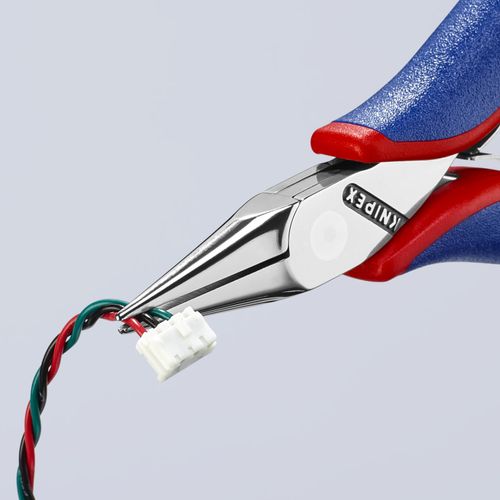 Main product image of 4-1/2" Electronics Pliers w/ Half-Round Tips and Multi-Component Grips