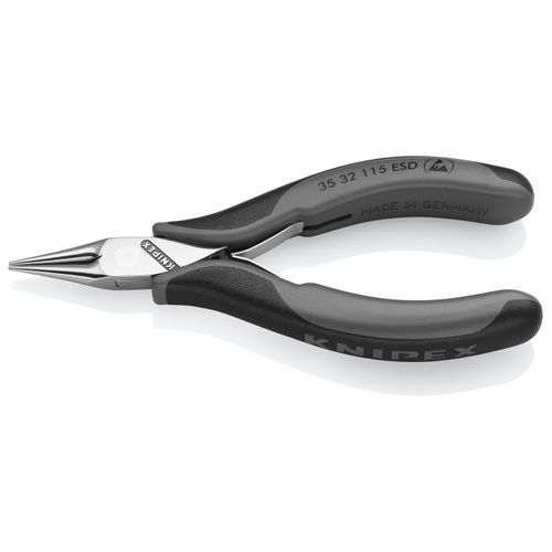 Main product image of 4-1/2" Electronics Pliers w/ Round Tips, Multi-Component Grips, ESD Handles