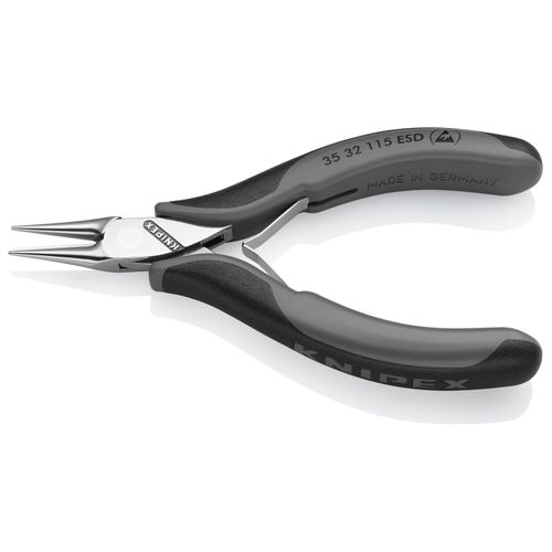 Main product image of 4-1/2" Electronics Pliers w/ Round Tips, Multi-Component Grips, ESD Handles