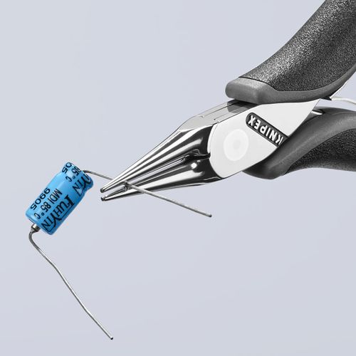Main product image of 4-1/2" Electronics Pliers w/ Round Tips, Multi-Component Grips, ESD Handles