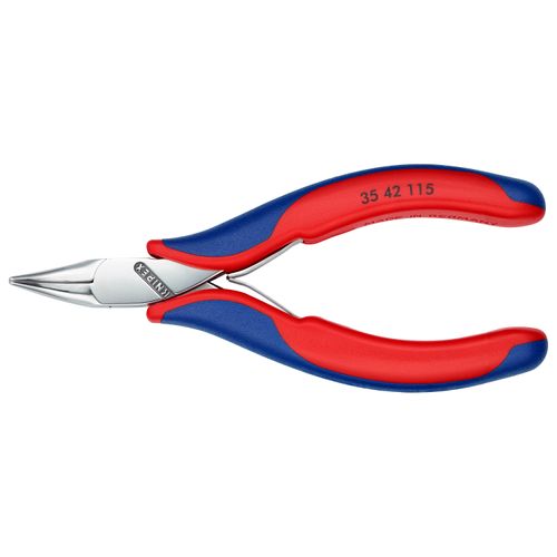 Main product image of 4-1/2" Electronics Pliers w/ Round Tips and Multi-Component Grips, 45-Degree Angle