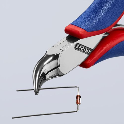 Main product image of 4-1/2" Electronics Pliers w/ Round Tips and Multi-Component Grips, 45-Degree Angle