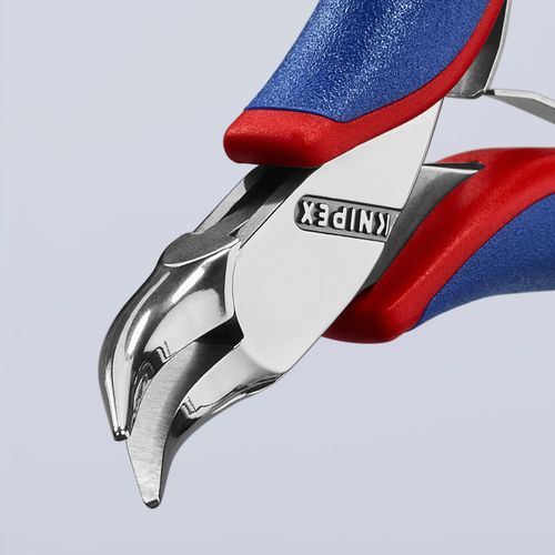 Main product image of 4-1/2" Electronics Pliers w/ Round Tips and Multi-Component Grips, 45-Degree Angle