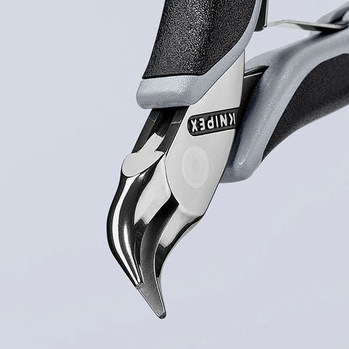 Main product image of 4-1/2" Electronics Pliers w/ Round Tips, Multi-Component Grips, ESD Handles, 45-Degree Angle