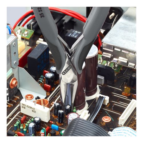 Main product image of 5-3/4" Electronics Pliers w/ Flat Tips, Multi-Component Grips, ESD Handles