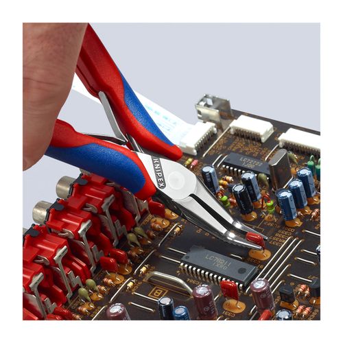 Main product image of 5-3/4" Electronics Pliers w/ Round Tips and Multi-Component Grips, 45-Degree Angle