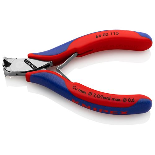 Main product image of 4-1/2" Electronics End Cutting Nippers w/ Multi-Component Grips, 0.6 mm Hard Max