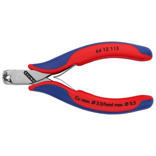 Main product image of 4-1/2" Electronics End Cutting Nippers w/ Multi-Component Grips, No Bevel
