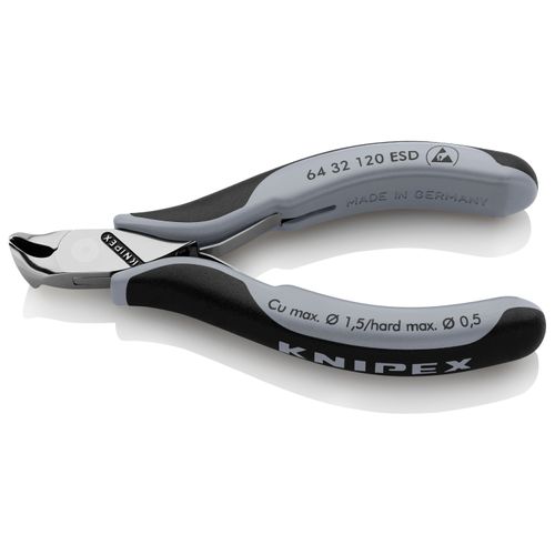 Main product image of 4-3/4" Electronics End Cutting Nippers w/ ESD Handles