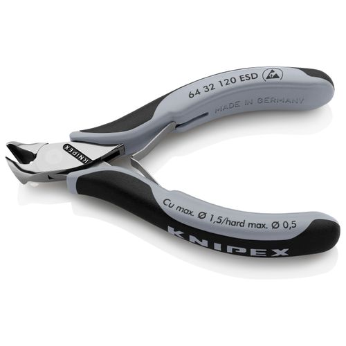 Main product image of 4-3/4" Electronics End Cutting Nippers w/ ESD Handles