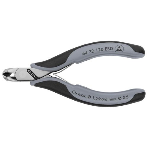 Main product image of 4-3/4" Electronics End Cutting Nippers w/ ESD Handles