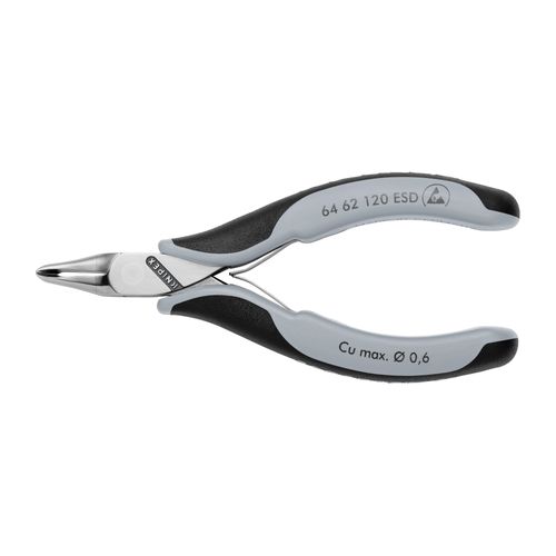 Main product image of 4-3/4" Electronics End Cutting Nippers w/ ESD Handles, 65-Degree Angle