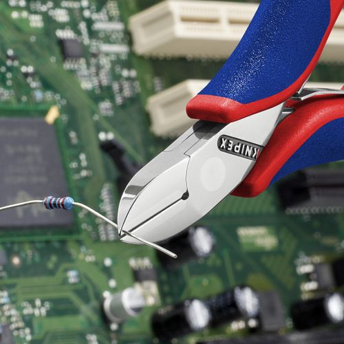 Main product image of 4-1/2" Electronics Diagonal Cutters, Standard Head, Multi-Component Grips