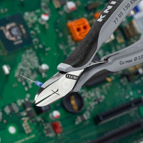 Main product image of 5-1/4" Electronics Diagonal Cutters, Round Head, ESD Handles