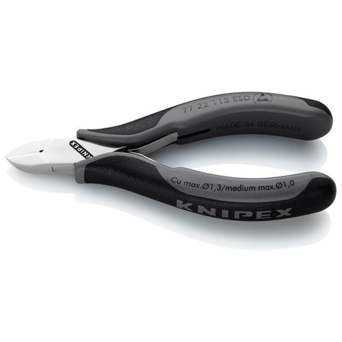 Main product image of 4-1/2" Electronics Diagonal Cutters, Round Head w/out Bevel, ESD Handles