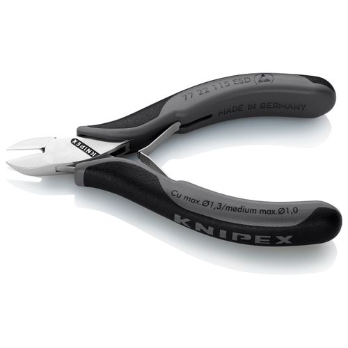 Main product image of 4-1/2" Electronics Diagonal Cutters, Round Head w/out Bevel, ESD Handles