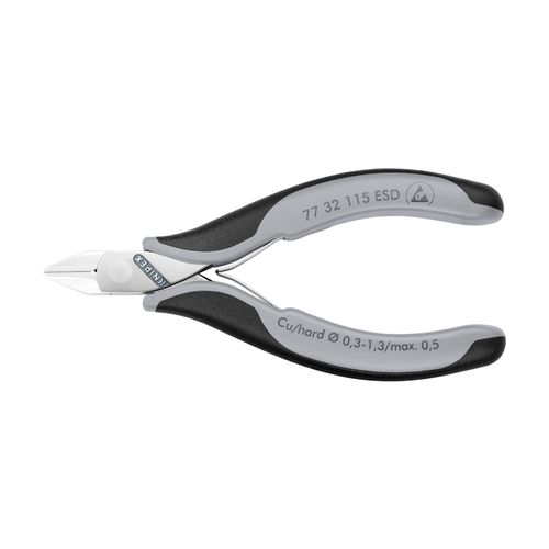 Main product image of 4-1/2" Electronics Diagonal Cutters, Pointed Head, w/ ESD Handles