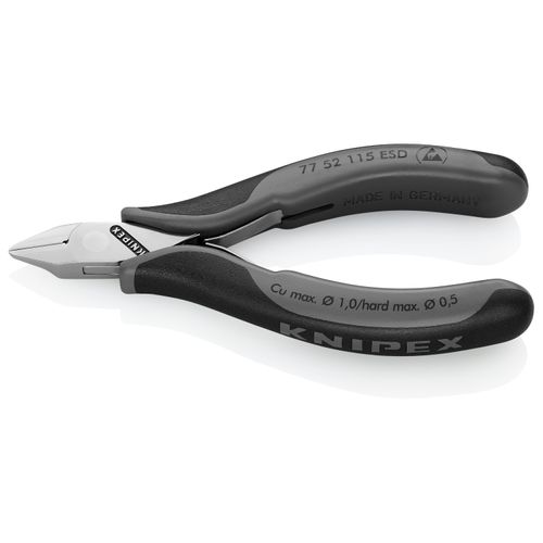 Main product image of 4-1/2" Electronics Diagonal Cutters, Pointed Flat Head, ESD Handles