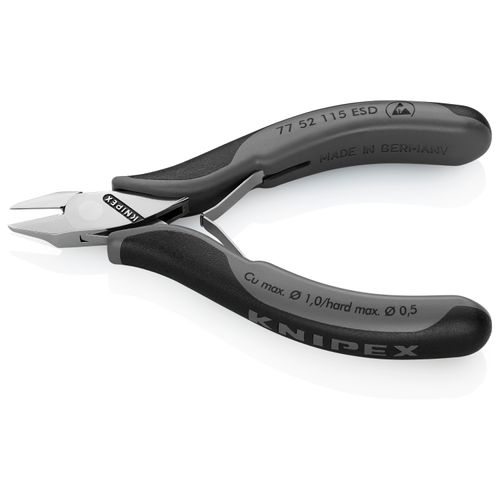 Main product image of 4-1/2" Electronics Diagonal Cutters, Pointed Flat Head, ESD Handles