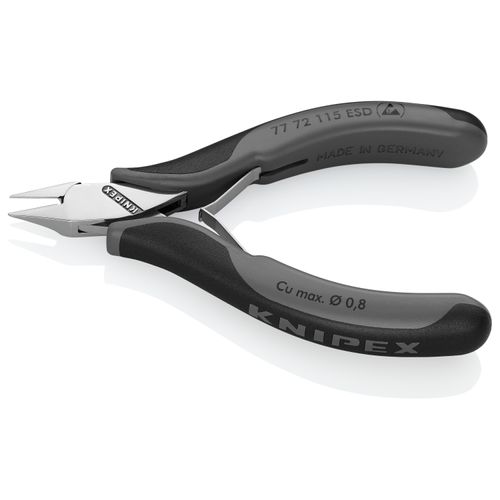 Main product image of 4-1/2" Electronics Diagonal Cutters, Pointed Mini Head, ESD Handles