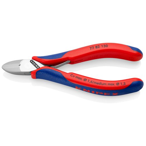 Main product image of 5-1/4" Electronics Diagonal Cutters, Round Head w/out Bevel, Multi-Component Grips