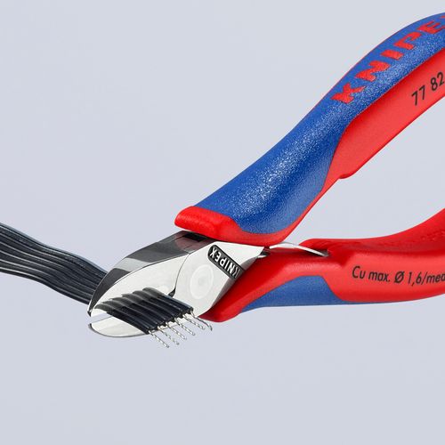 Main product image of 5-1/4" Electronics Diagonal Cutters, Round Head w/out Bevel, Multi-Component Grips