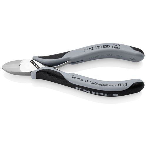 Main product image of 5-1/4" Electronics Diagonal Cutters, Round Head w/out Bevel, ESD Handles