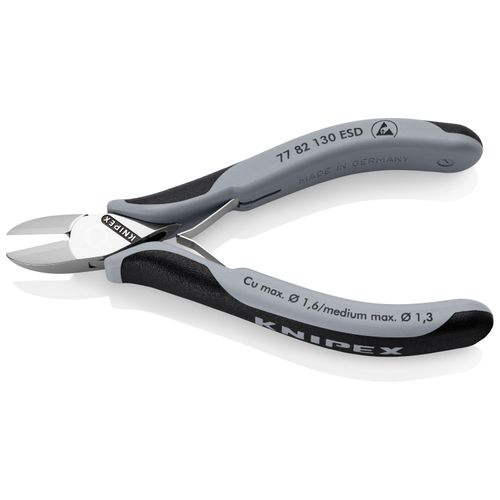 Main product image of 5-1/4" Electronics Diagonal Cutters, Round Head w/out Bevel, ESD Handles
