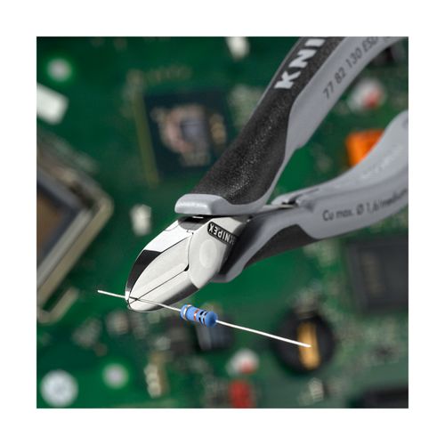 Main product image of 5-1/4" Electronics Diagonal Cutters, Round Head w/out Bevel, ESD Handles