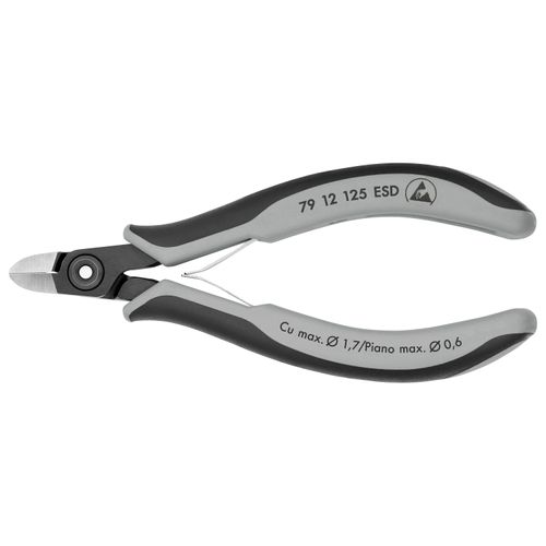 Main product image of 5" Precision Electronics Diagonal Cutters for Hard/Piano Wire, ESD Handles