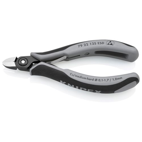 Main product image of 5" Precision Electronics Diagonal Cutters for Soft/Hard Wire, ESD Handles