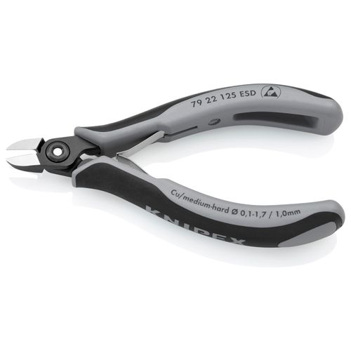 Main product image of 5" Precision Electronics Diagonal Cutters for Soft/Hard Wire, ESD Handles