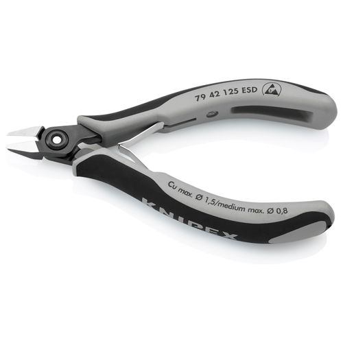 Main product image of 5" Precision Electronics Diagonal Cutters for Soft Wire up to 1.5 mm, ESD Handles