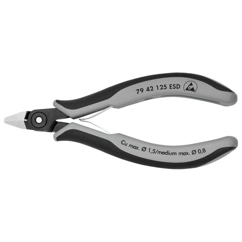 Main product image of 5" Precision Electronics Diagonal Cutters for Soft Wire up to 1.5 mm, ESD Handles