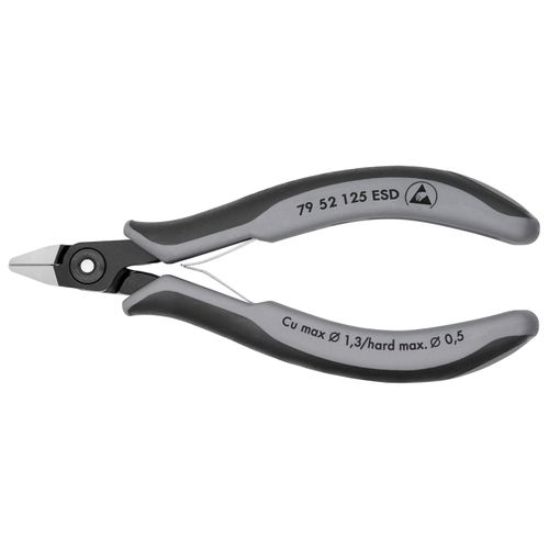 Main product image of 5" Precision Electronics Diagonal Cutters for Soft Wire up to 1.3 mm, ESD Handles