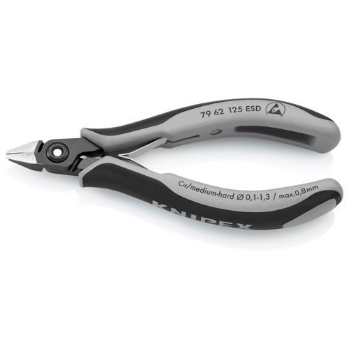 Main product image of 5" Precision Electronics Diagonal Cutters, Relieved Head, ESD Handles