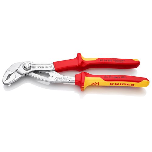 Main product image of 10" Cobra VDE Insulated High-Tech Water Pump Pliers, Chrome