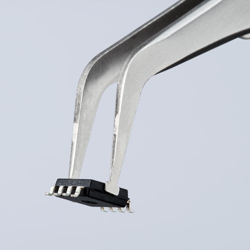 Main product image of 4-1/2" SMD Precision Tweezers, 45-Degree Angle, 0.33 mm Tip Width